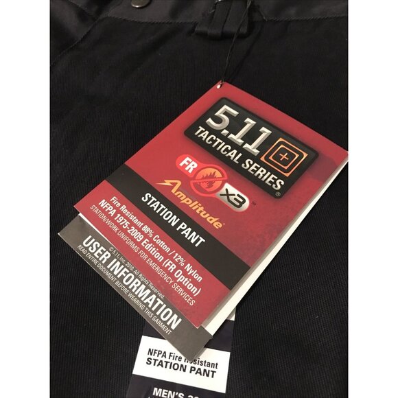 5.11 Tactical Pant Mens 36 Black Station Fire Resistant Gorpcore Hiking Unhemmed - Picture 3 of 11